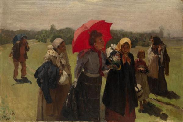 Study For "farewell" by Klavdi Vasilievich Lebedev