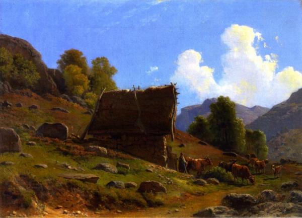 Peasant's Hut by Knud Andreassen Baade