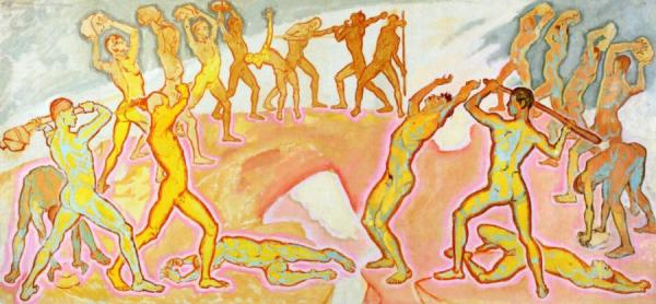 Clash Of The Titans by Koloman Moser Oil Painting Reproductions