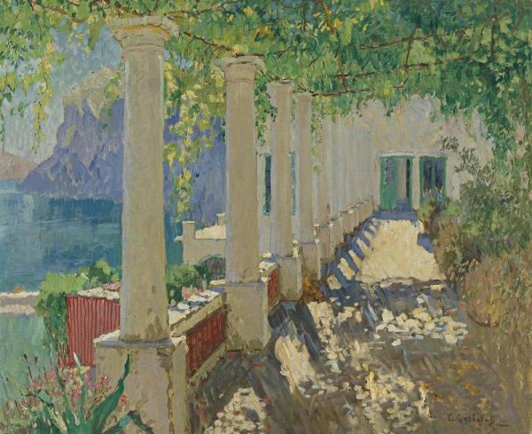 A Sunlit Terrace, Capri by Konstantin Gorbatov