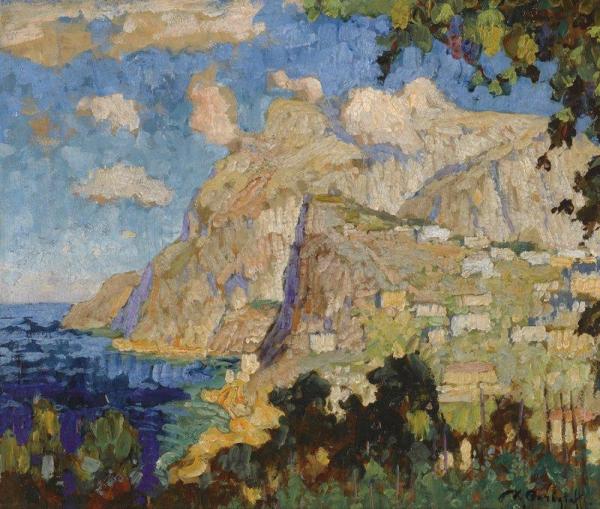 A View Of Monte Solaro, Capri by Konstantin Gorbatov