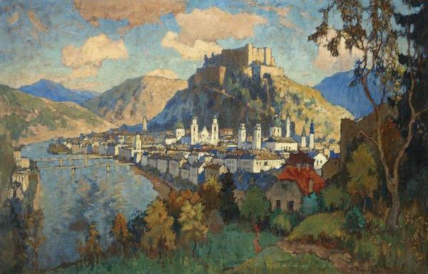 A View Of Salzburg by Konstantin Gorbatov