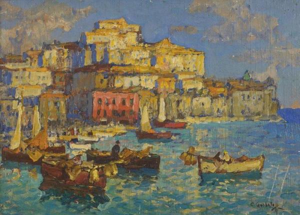 Harbor In Naples by Konstantin Gorbatov