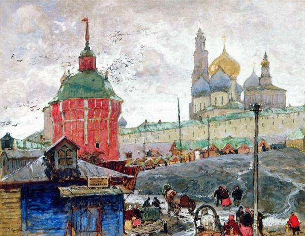 Sergiev Posad by Konstantin Gorbatov Oil Painting Reproductions