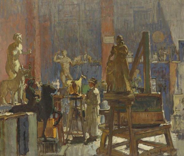 The Artist's Studio by Konstantin Gorbatov