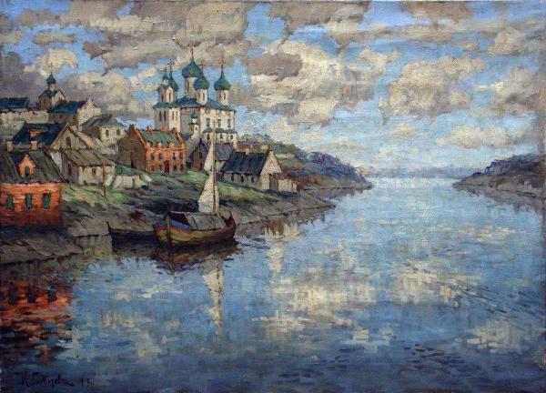View Of An Old Town by Konstantin Gorbatov
