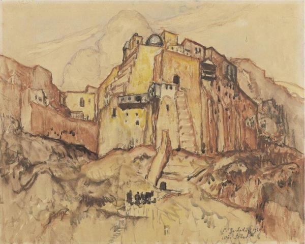 View Of Mar Saba by Konstantin Gorbatov