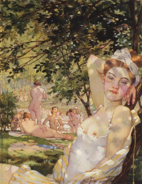 Bathers In The Sun by Konstantin Somov