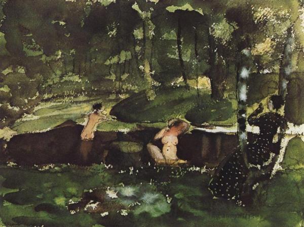 Bathing by Konstantin Somov