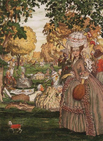 Book Of The Marquise. Illustration by Konstantin Somov