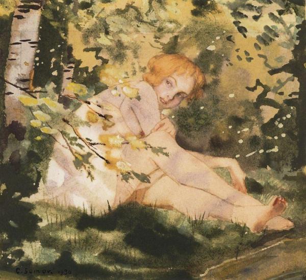 Konstantin Somov Girl In The Sunlight