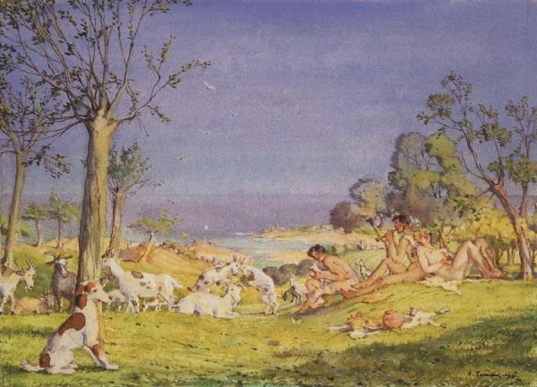 Konstantin Somov Illustration To The Novel "daphnis And Chloe"