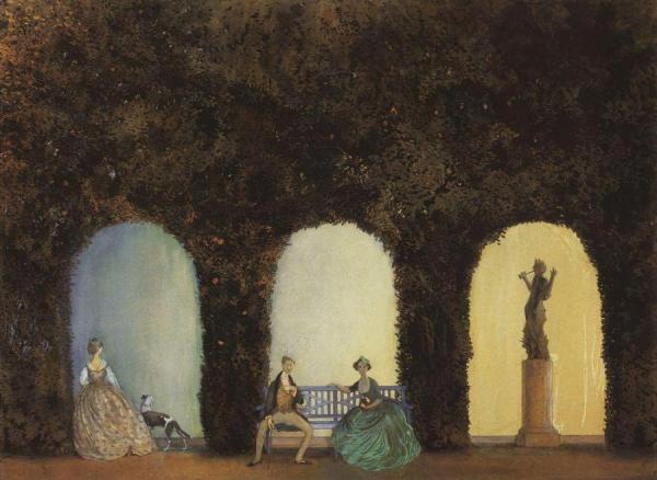 In The Bosquet by Konstantin Somov