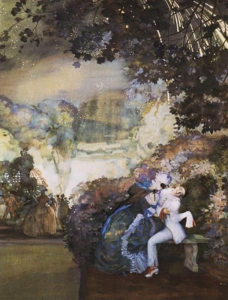 Lady And Pierrot by Konstantin Somov