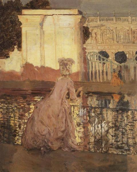 Lady By The Pool by Konstantin Somov