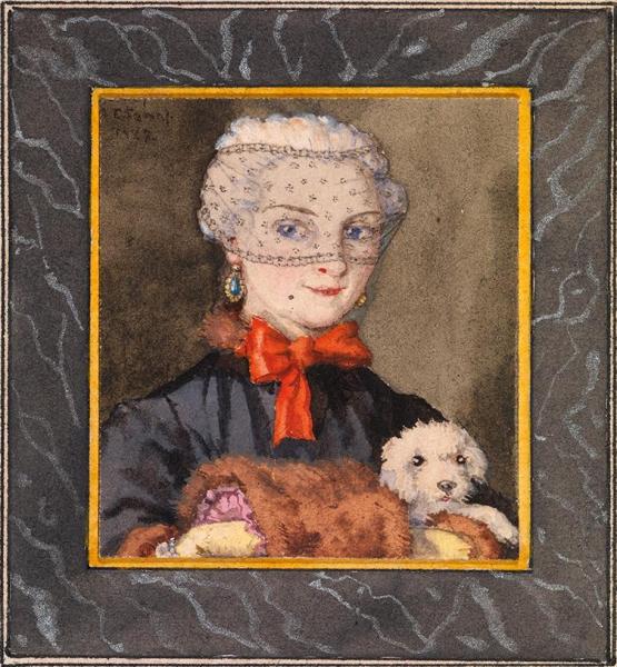 Lady With A Dog by Konstantin Somov