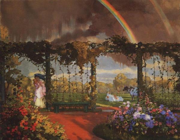 Landscape With A Rainbow by Konstantin Somov