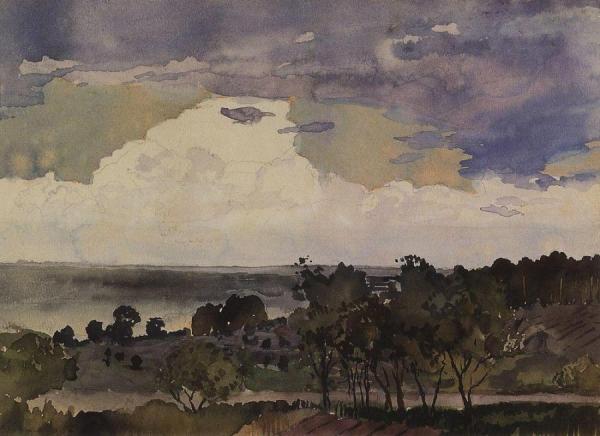 Landscape With Lake by Konstantin Somov