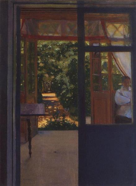 On The Balcony by Konstantin Somov