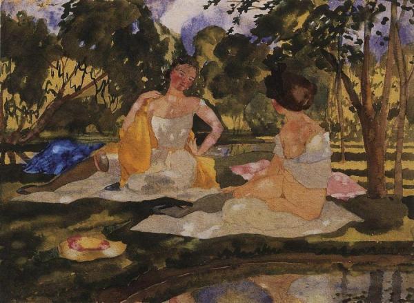 On The Grass by Konstantin Somov