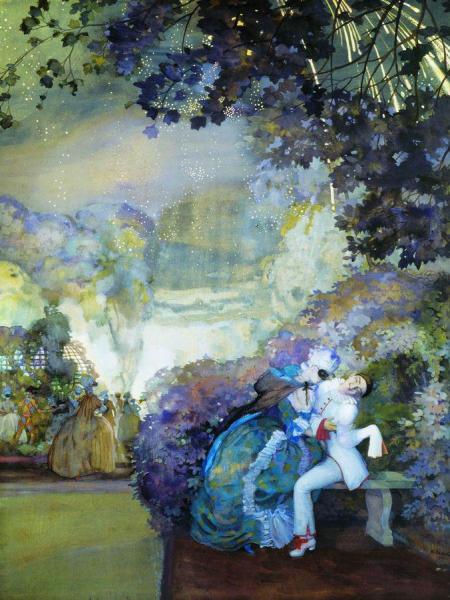 Pierrot And Lady by Konstantin Somov