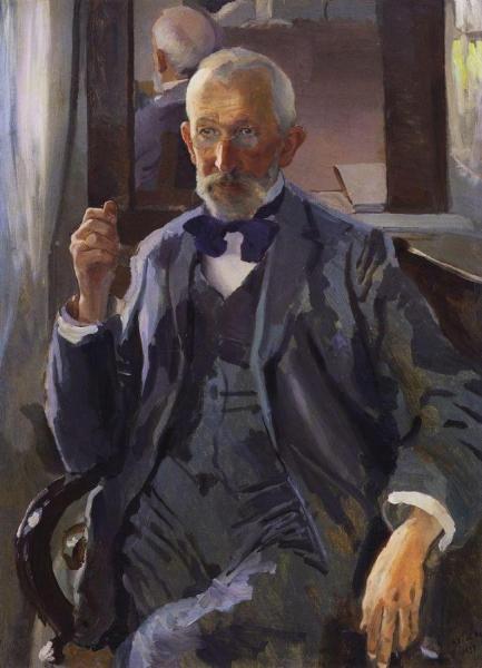 Portrait Of Andrei Somov, The Artist's Father by Konstantin Somov