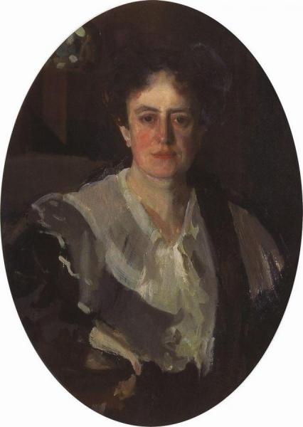 Portrait Of Artist E. Zvantseva by Konstantin Somov