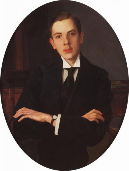 Portrait Of E. Mikhailov by Konstantin Somov