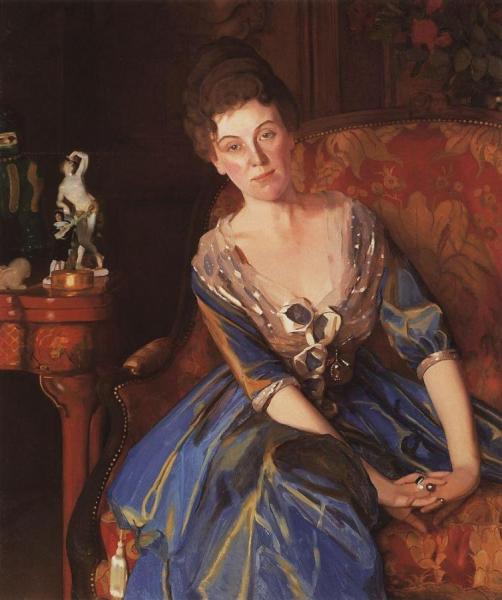 Portrait Of E. Oliv by Konstantin Somov