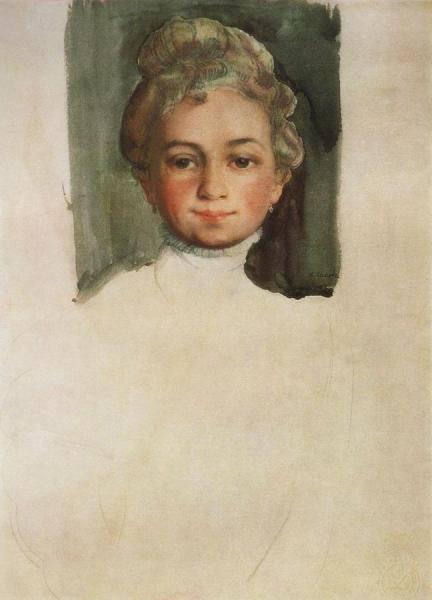 Portrait Of E. Vladimirskaya by Konstantin Somov