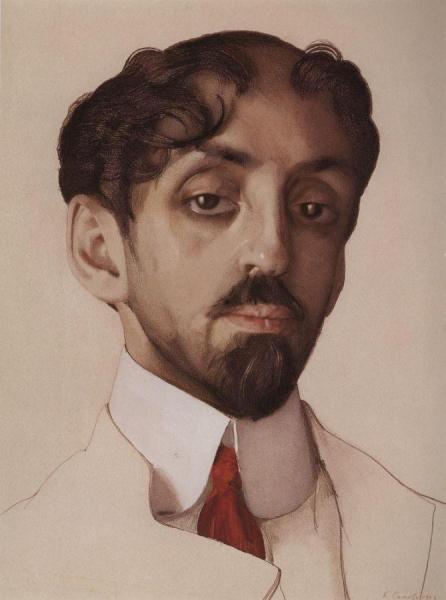Portrait Of M. Kuzmin by Konstantin Somov