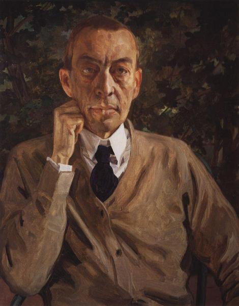 Portrait Of Sergei Rakhmaninov by Konstantin Somov