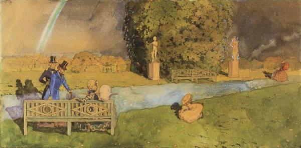 Promenade After Rain by Konstantin Somov