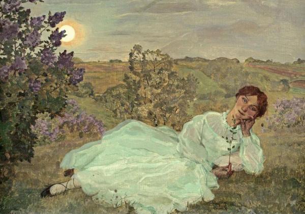 Repose At Sunset by Konstantin Somov