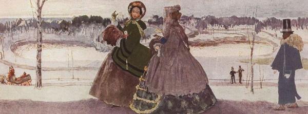 Walking In Winter by Konstantin Somov