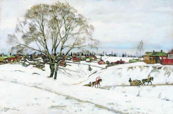 Winter. Sergiev Posad by Konstantin Yuon