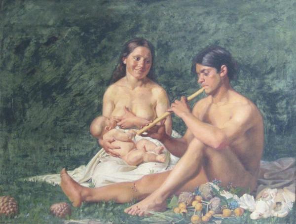 Jubal And Family by Kristian Zahrtmann