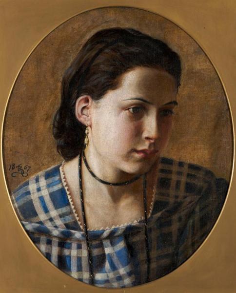 Kristian Zahrtmann Portrait Of Vilhelmine Erichsen