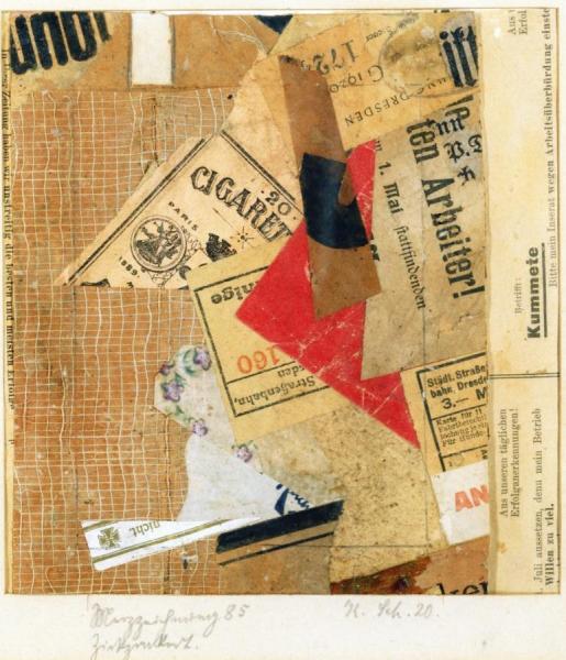 Merzzeichnung 85: Zig-zag Red by Kurt Schwitters Oil Painting Reproductions