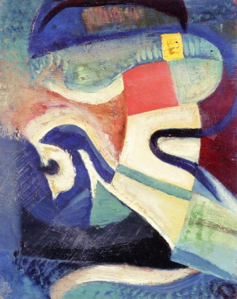 Untitled, Abstract Composition, Flue, White, Yellow by Kurt Schwitters