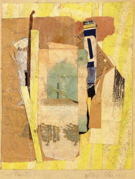 Yellow-blue-red by Kurt Schwitters Oil Painting Reproductions