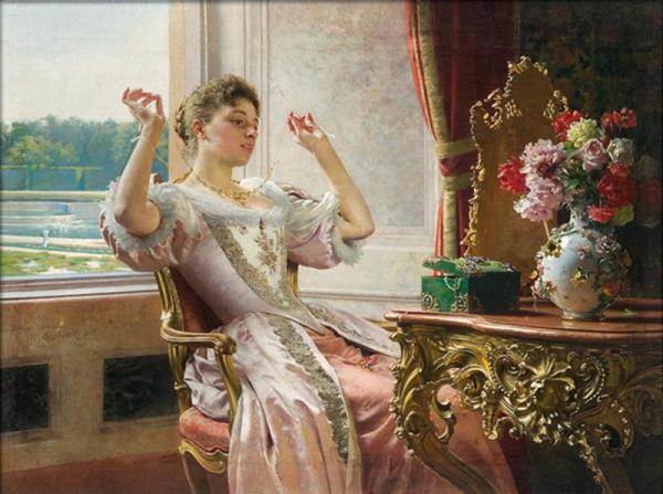 Lady With Jewels by Ladislas Von Czachorski