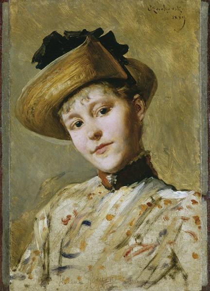 Portrait Of Mrs Romer by Ladislas Von Czachorski