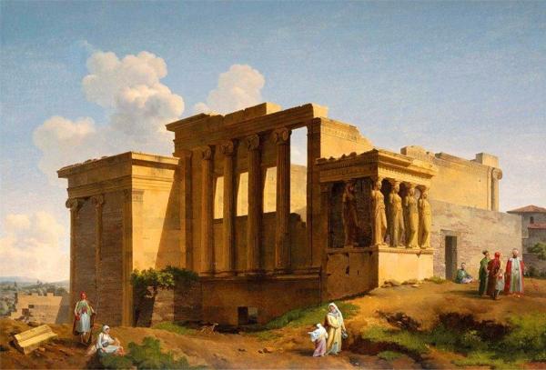 The Erechtheion On The Acropolis by Lancelot-theodore Turpin De Crisse