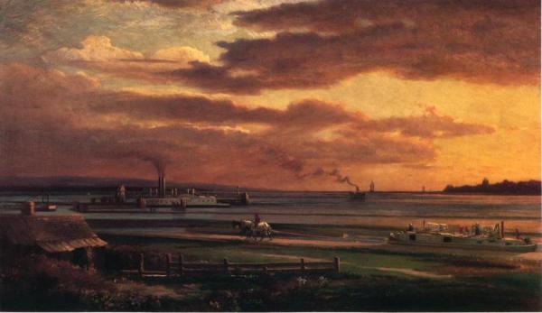 Buffalo Harbor From The Foot Of Porter Avenue by Lars Gustaf Sellstedt