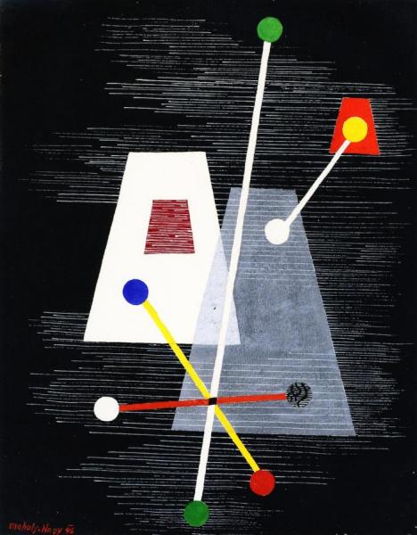 Truncated Pyramids by László Moholy-nagy Oil Painting Reproductions
