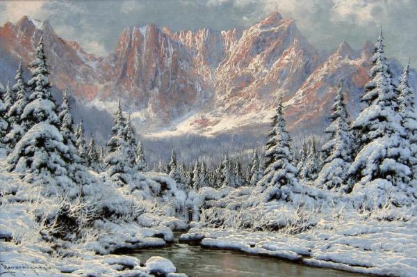 Laszlo Neogrady Winter Landscape