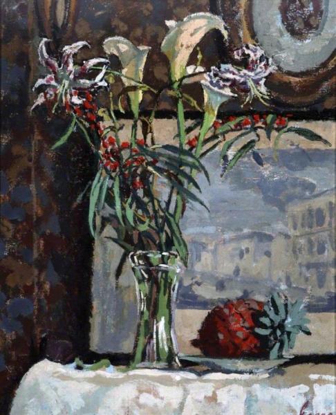 Lilies And Fruit by Laura Sylvia Gosse
