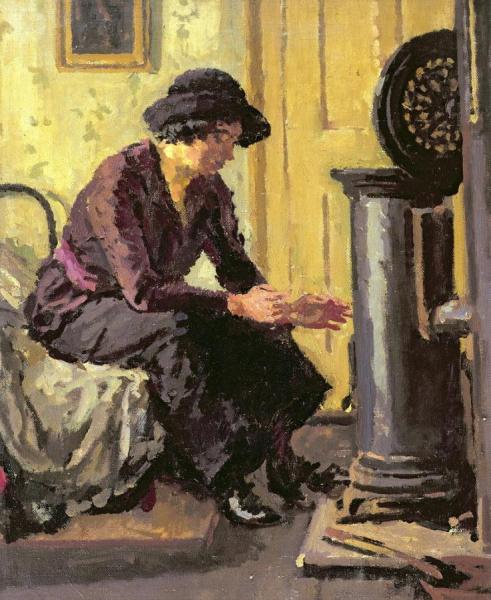 Laura Sylvia Gosse Woman Warming Her Hands