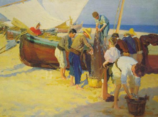 Pescadores by Laureano Barrau Oil Painting Reproductions